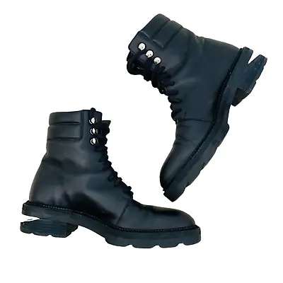 $350 • Buy Alexander Wang Authentic Black Leather Combat Boots Women's Size 37