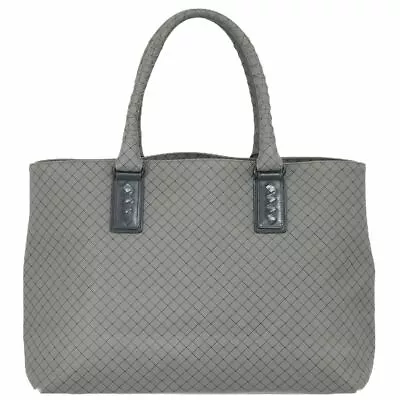 BOTTEGA VENETA Marco Polo Intrecchio Jett Tote Bag Handbag PVC Grey Marco P • $433.40