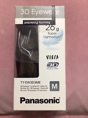 NEW SEALED Panasonic TY-EW3D3ME 3D Glasses VIERA HD TV  Rechargeable FREE POST • £24.99