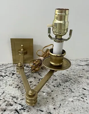 Vintage Mid Century Brass Swing Wall Mount Sconce Lamp  Corded No Bulb • $65.99