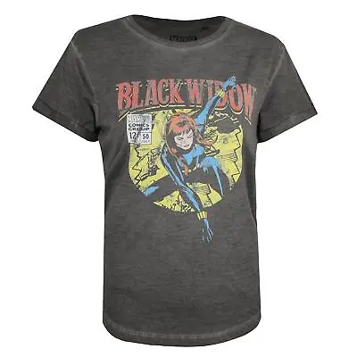 Marvel Ladies T-shirt Black Widow Avengers Grey S - XL Official  • £13.99