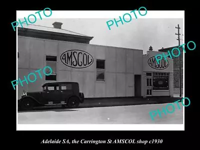 OLD HISTORIC PHOTO OF ADELAIDE SA AMSCOL MILK & DAIRY SHOP CARRINGTON St C1930 • $9.90