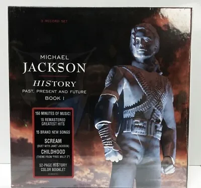 Michael Jackson 3 Record Set Sealed Rare  New! History Past Present Future Book • $310