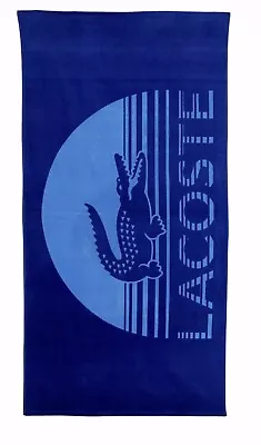 Authentic Lacoste Blue Daybreak Cotton 36  X 72  Beach Towel New • £33.26