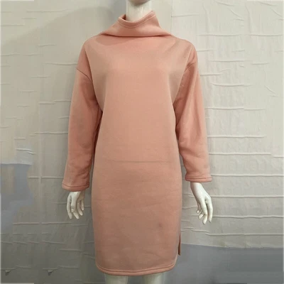 $0.99 • Buy Women Winter Long Pullover Sweatshirts Ladies High Neck Jumper Dress Top S-3XL