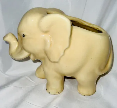 1950's Vintage Yellow Ceramic Elephant MCM Planter • $15