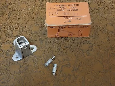 Glynn Johnson Wall Type Door Holder W40X - Nickel Finish US26D - NOS Vintage ᵱ • $4.99