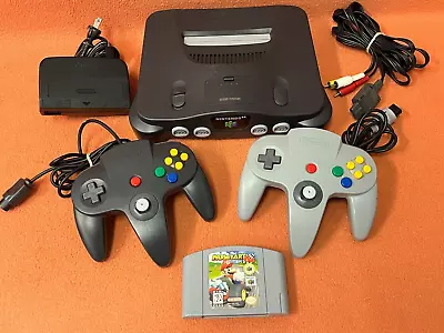 Nintendo 64 N64 System Console Mario Kart Game W/ (2) OEM Controllers Bundle Lot • $170.44