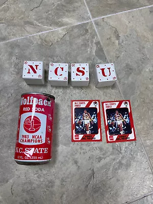 $14.99 • Buy VTG NC STATE Wolfpack LOT Blocks, Soda Can & Cards