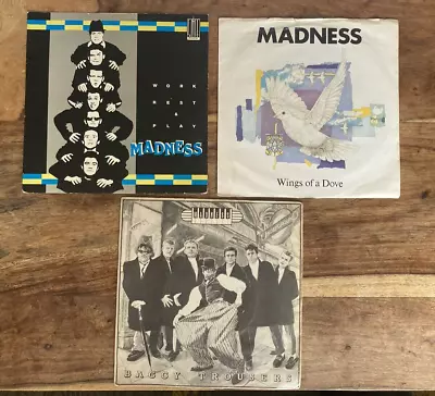 £8.99 • Buy Job Lot Madness 7  Vinyls X 3. Baggy Trousers / Wings Of A Dove / Work Rest Play
