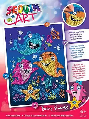 Sequin Art Red Baby Sharks Sparkling Arts And Crafts Kit; Creative Crafts Fo... • $38.37