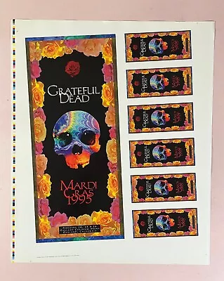 Grateful Dead Mardi Gras 1995 Un-cut Poster Proof W/ Postcards Oakland Col Arena • $95