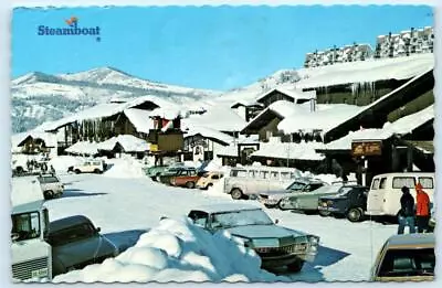 STEAMBOAT SPRINGS CO ~ Street Scene SKI TIME SQUARE  4 X6  Postcard 1975 • $5.93