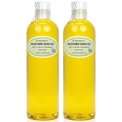 Mustard Seed Oil Cold Pressed Unrefined Organic Pure By Dr.adorable 2 Oz -gallon • $61.99