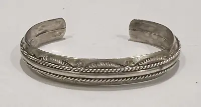 Native American Vintage Sterling Cuff Bracelet • $68