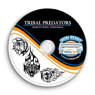 Tribal Predators Clipart-flames Vector Clip Art-vinyl Cutter Plotter Graphics Cd • $24.95
