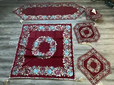 Tablecloth Arabic Mosaic Patterns Middle Eastern Antique Oriental 5Pic Christmas • $90