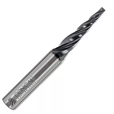 7 Degree Per Side 1/4  Tip Diameter Solid Carbide Tapered End Mill • $103.45