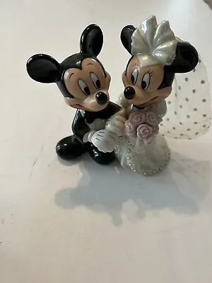 Disney Sri Lanka Mickey And Minnie Mouse Porcelain Wedding Figurine • $17.99