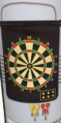 Dashing Double Sided Magnetic Dartboard / Comes With 6 Magnetic Darts Game Night • $7.99