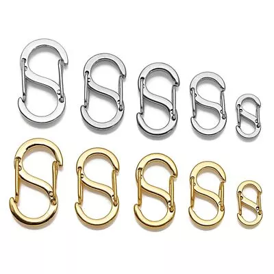 Gold Stainless Steel Letter S Clasp Hook Connectors Bracelet Jewelry Making • $16.31