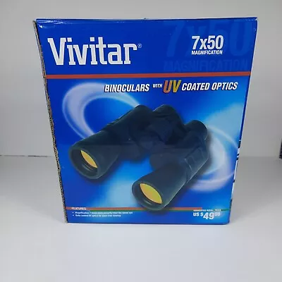 Vivitar Binoculars 7 X 50 Magnification - UV Coated Optics - Glare Free - Black • $19.99