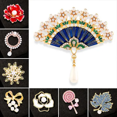 Womens Fashion Crystal Rhinestone Brooch Wedding Party Dress Accessory Jewelry  • £2.27