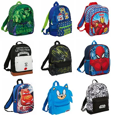 Boys Character Backpack Kids Hero School Nursery Travel Rucksack Lunch Book Bag • £14.95