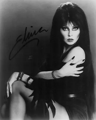 ELVIRA Horror Hostess Signed Reprint B/w 8x10 Portrait With Arms Crossed • $6.99