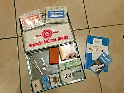 Vintage New Era First Aid Tin Metal Box Plus Contents • £19.99