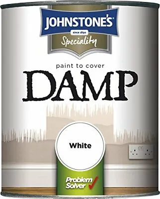 Johnstone's White Damp Proof Paint - High Opacity To Safeguard Damp Seeping • £17.99