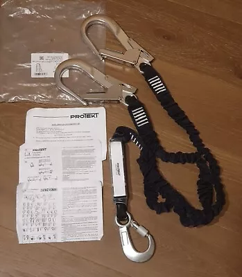 PROTEKT 2m Twin Tail Energy Absorber Fall Arrest Lanyard BW 200/2LE101. Black. • £85