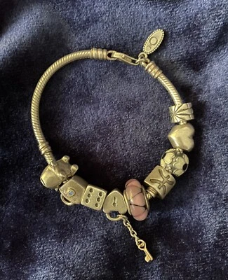 $245 • Buy Vintage Pandora Charm Bracelet 
