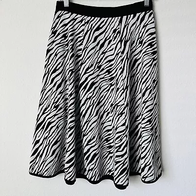 W118 By Walter Baker Zebra Print Sweater Circle Skirt Sz S B-P • $29.40