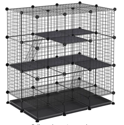 £30 • Buy PawHut 3 Level DIY Pet Playpen Metal Small Animal Cage Rabbit Ferret Chinchillas