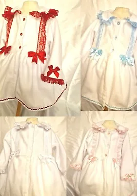 DREAM BABY GIRLS 0- 5 YEARS Spanish White Fleece Winter Cardigan Coat 4 Colours • £21.99
