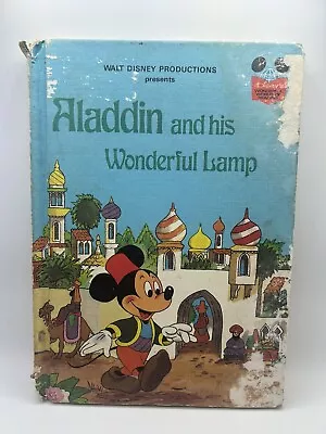 Vintage Walt Disney Wonderful World Of Reading Book ALADDIN WONDERFUL LAMP 1978 • $9