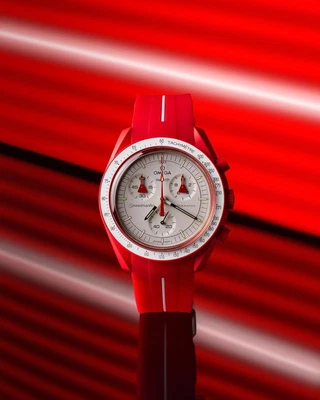 £29.99 • Buy ***TOP*** Watch Strap For Omega X Swatch MoonSwatch - Mars Red With White Line