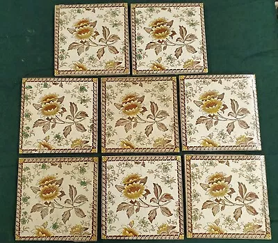 Aesthetic Movement / Victorian Tiles Matching Set Of 8 • £100
