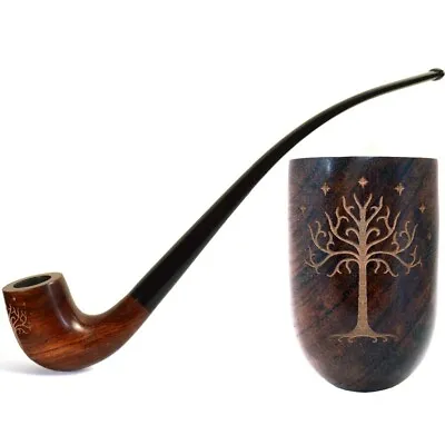 10.2'' Long Tobacco Smoking Pipe Magic Tree Tolkien - (26cm) For 9mm Filter. • £24.58