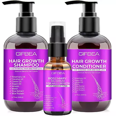 Hair Growth Shampoo And Conditioner Set With Rosemary Biotin Argan And Cas • $21.67