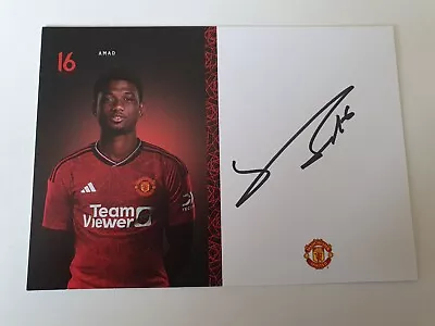 Amad Diallo Manchester United Fc Hand Signed Club Photo 6” X 4”. • $1.23