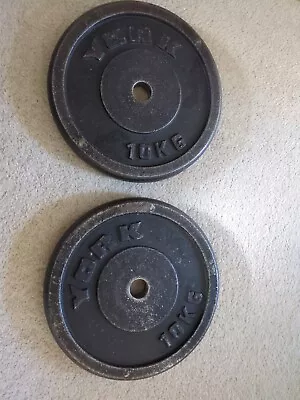 10kg Iron York Weight Plates 1inch • £11.49