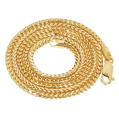 Italian 14k Yellow Gold Solid Diamond Cut Franco Chain Necklace 22  2mm 12.4gram • $806.49
