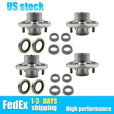 4Sets Boat Trailer Galvanized Hub 5 On 4 1/2  Bolt Pattern 3500lbs Axle Kit • $104.05