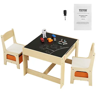 VEVOR Kids Table And Chair Set Wooden Activity Table With Storage Space & Boxes • £76.80