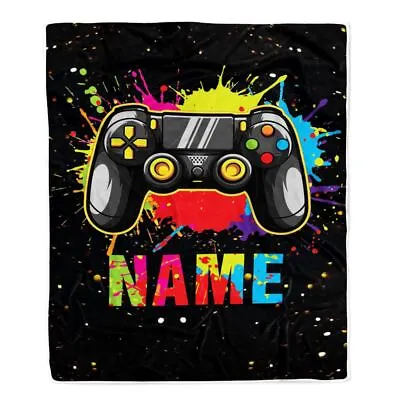 Personalized Gaming Birthday Custom Name Gamer Bedding Blanket For Boys Kids • $55.99