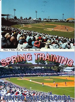 (2) Winter Haven Florida Chain Of Lakes Baseball Stadium Postcards - Cleveland • $2.99