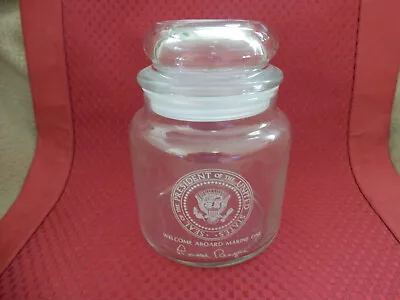 Pres. Ronald Reagan Welcome Aboard Marine One White House Jelly Bean/Candy Jar • $65