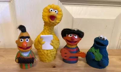 Lot Of 4 Vintage Sesame Street Finger Puppets Muppets Inc Bert Ernie Cookie Bird • $19.99